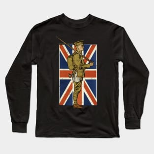 Vintage British Soldier Long Sleeve T-Shirt